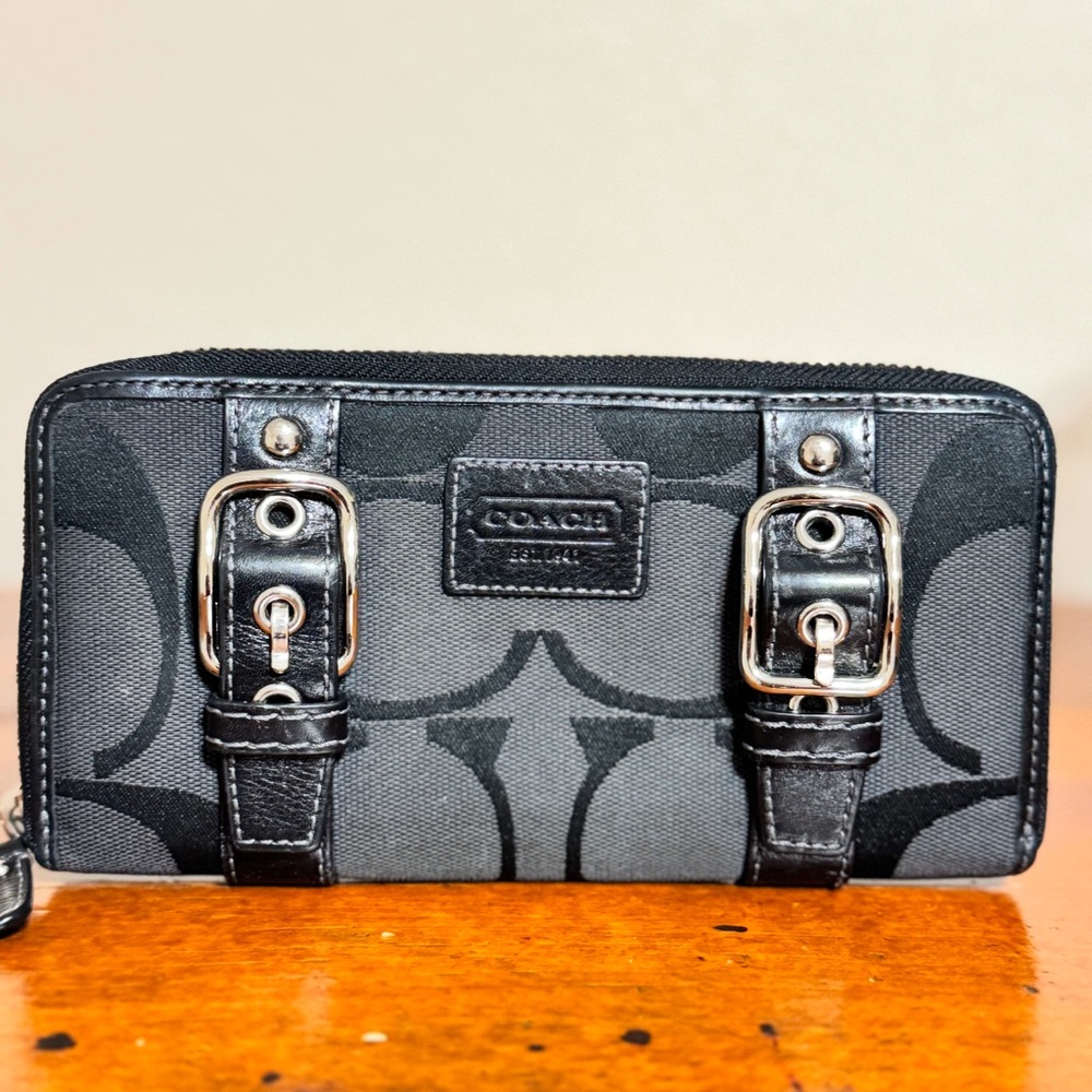 Coach Black and Gray Wallet